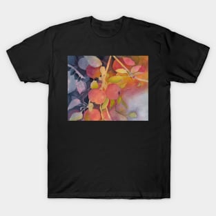 Autumn Apples Watercolor Horizontal Crop T-Shirt